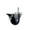 Service Caster 3'' Soft Rubber Wheel Swivel 7/16'' Grip Ring Stem Caster with Brake SCC-GR20S314-SRS-PLB-716138 - alternate 1
